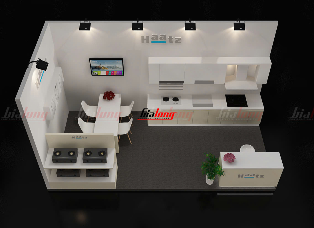 VIETBUILD 胡志明市 2025 – 第一轮 – 完成 Haatz - Borras - Lucky Star 展位群的设计和搭建.