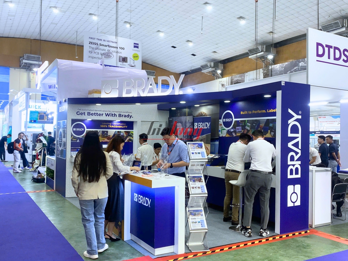 NEPCON 2025 - Hoàn thiện thiết kế và thi công gian hàng Brady