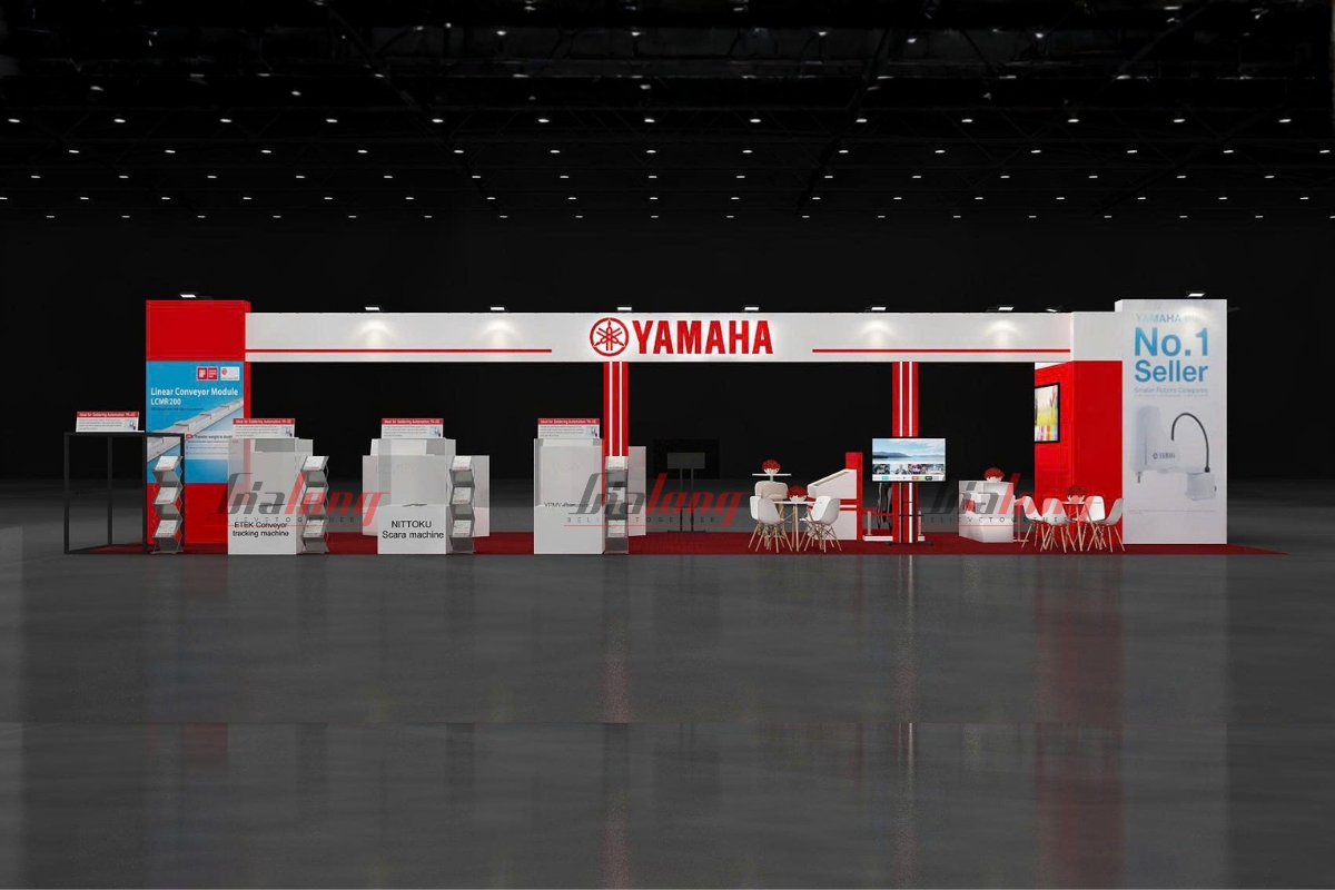 VIMF Bắc Ninh 2025 - Hoàn thành thiết kế và tho công cụm gian hàng Yamaha, Tuyết Nga