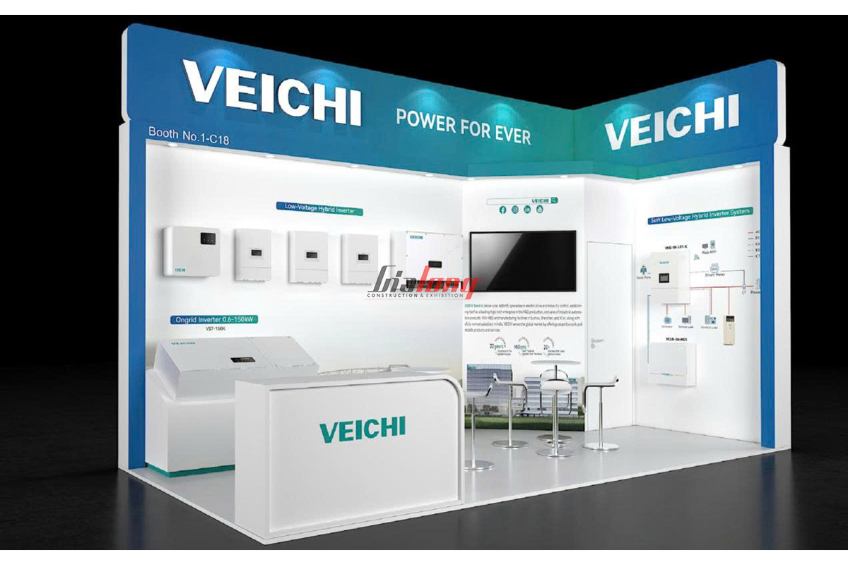 The Solar Show Vietnam 2025 - Completed design and construction of booth cluster Antai - Goodwe - Hyomiles - Sofar - Veichi - Hoenergy