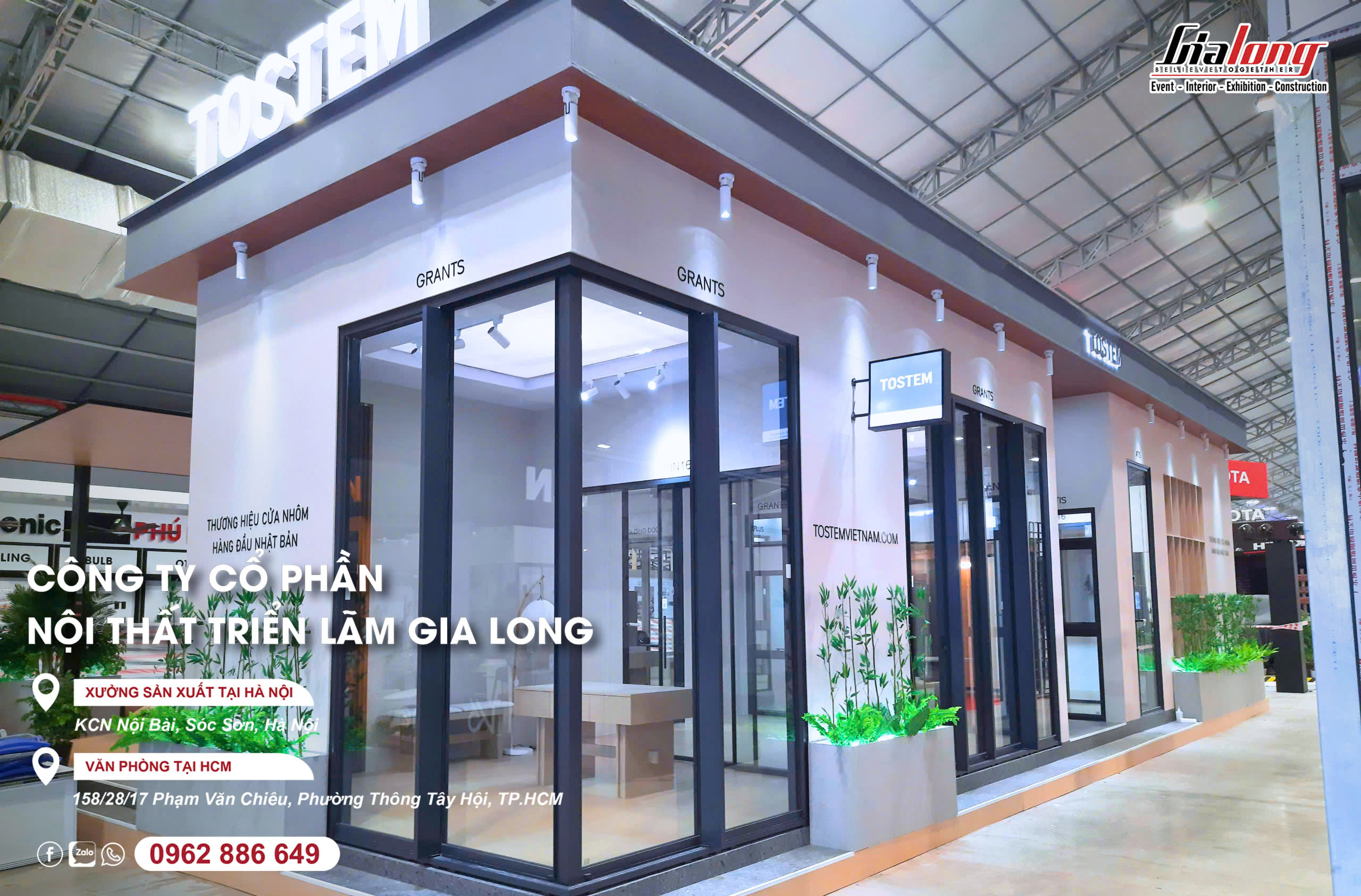 VIETBUILD Ho Chi Minh City 2026 (Edition 1) - Gia Long completes booth design and construction for Lucky Star and Tostem.