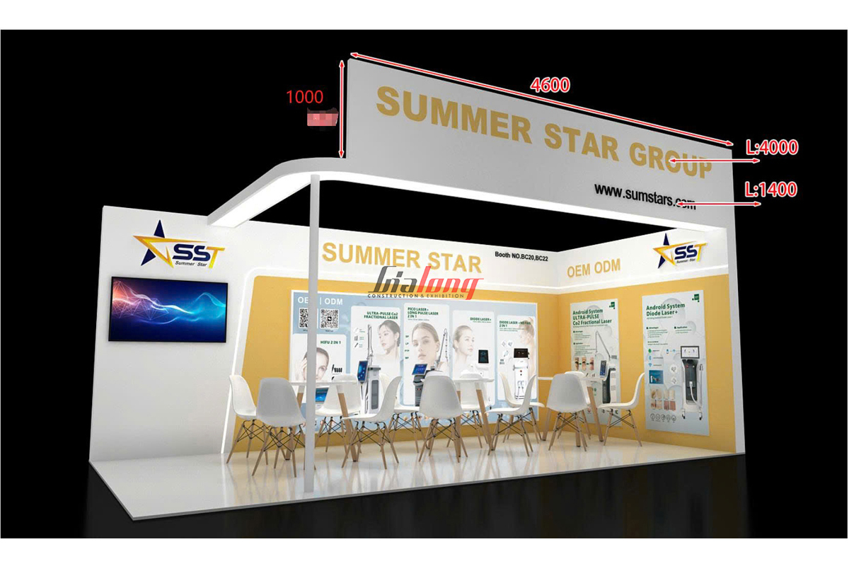 2025年 Vietbeauty & Cosmobeauté Vietnam 展会 —— 完成 SST Summer Star - Prolead 展位集群的设计与施工