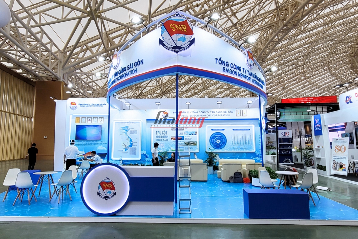 Triển Lãm Thành Tựu Đất Nước A80 - Hoàn thiện thiết kế và thi công cụm gian hàng Tân Cảng - Tân Thanh - Đại Long - EMC - Quy Phúc - Seconin - Đại Long - SCIC - Vina Electric - Hiệp Hoà