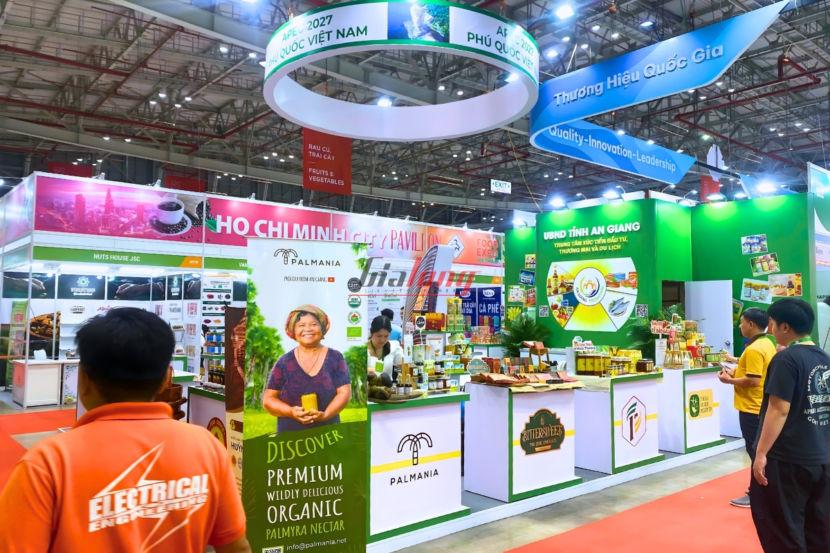 Foodexpo Vietnam 2025 - Completing the design and construction of booth clusters Vilaconic, An Giang, Hanh Nguyen, Tien Thinh, Sao Mai