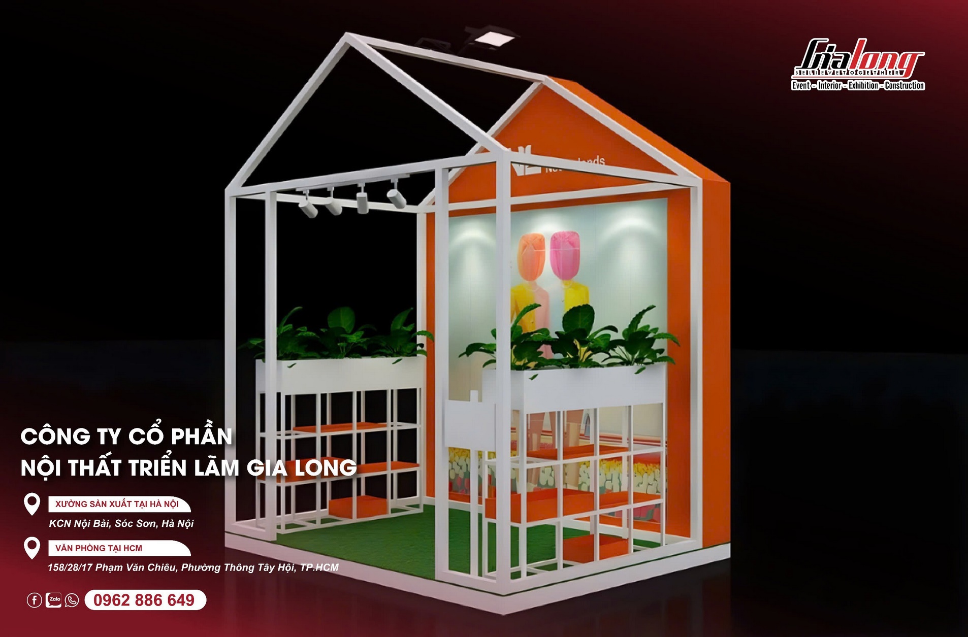 Gia Long hoàn thiện thiết kế thi công gian hàng NL Netherlands tại đường hoa Nguyễn Huệ