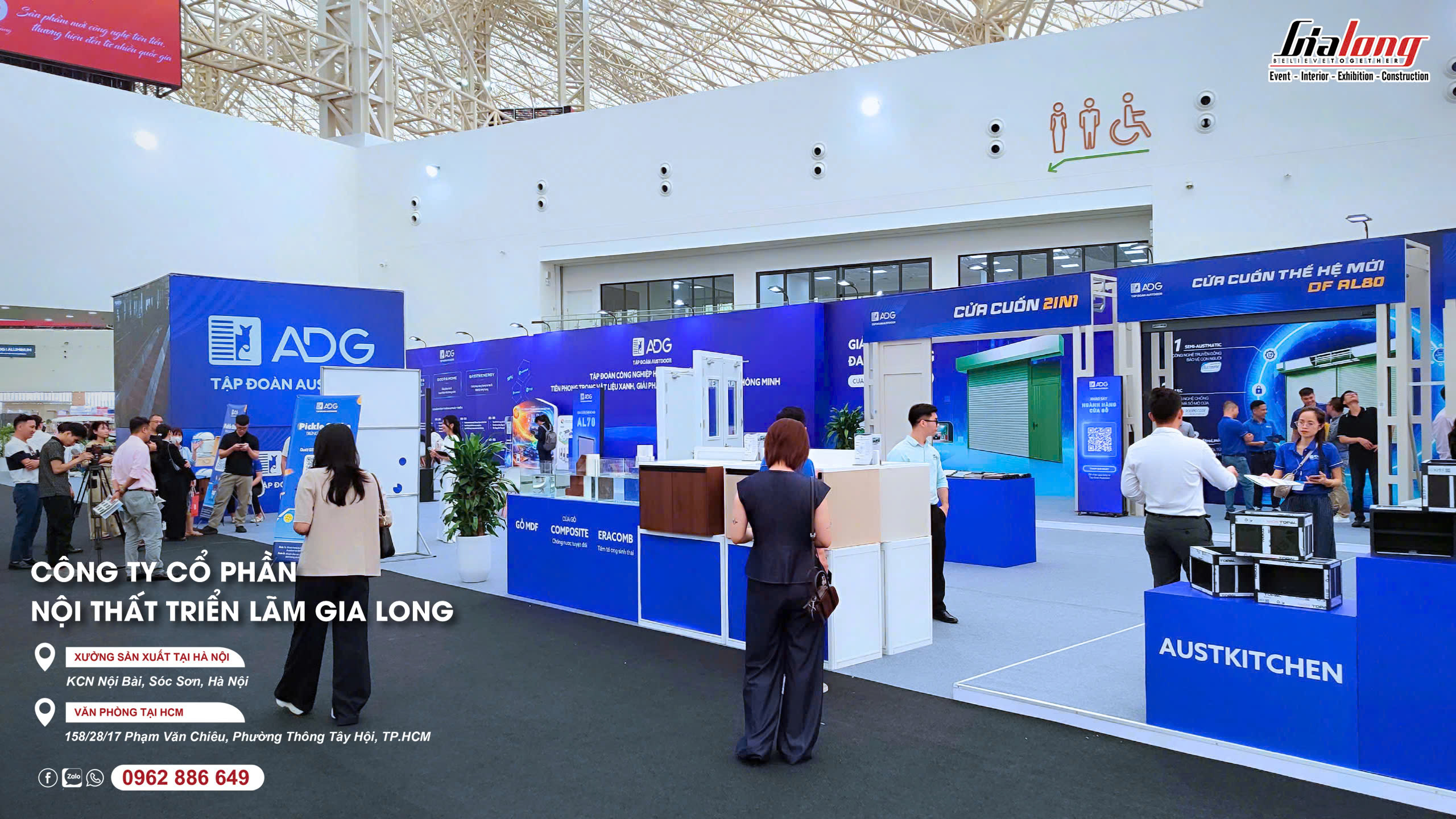 2026 年越南国际建材展（VIETBUILD HANOI 1ST EDITION 2026）嘉龙完成了 Austdoor 和 YUI Garden 展位的设计和建造。